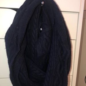 Vineyard Vines Wool Infinity Scarf Navy Blue